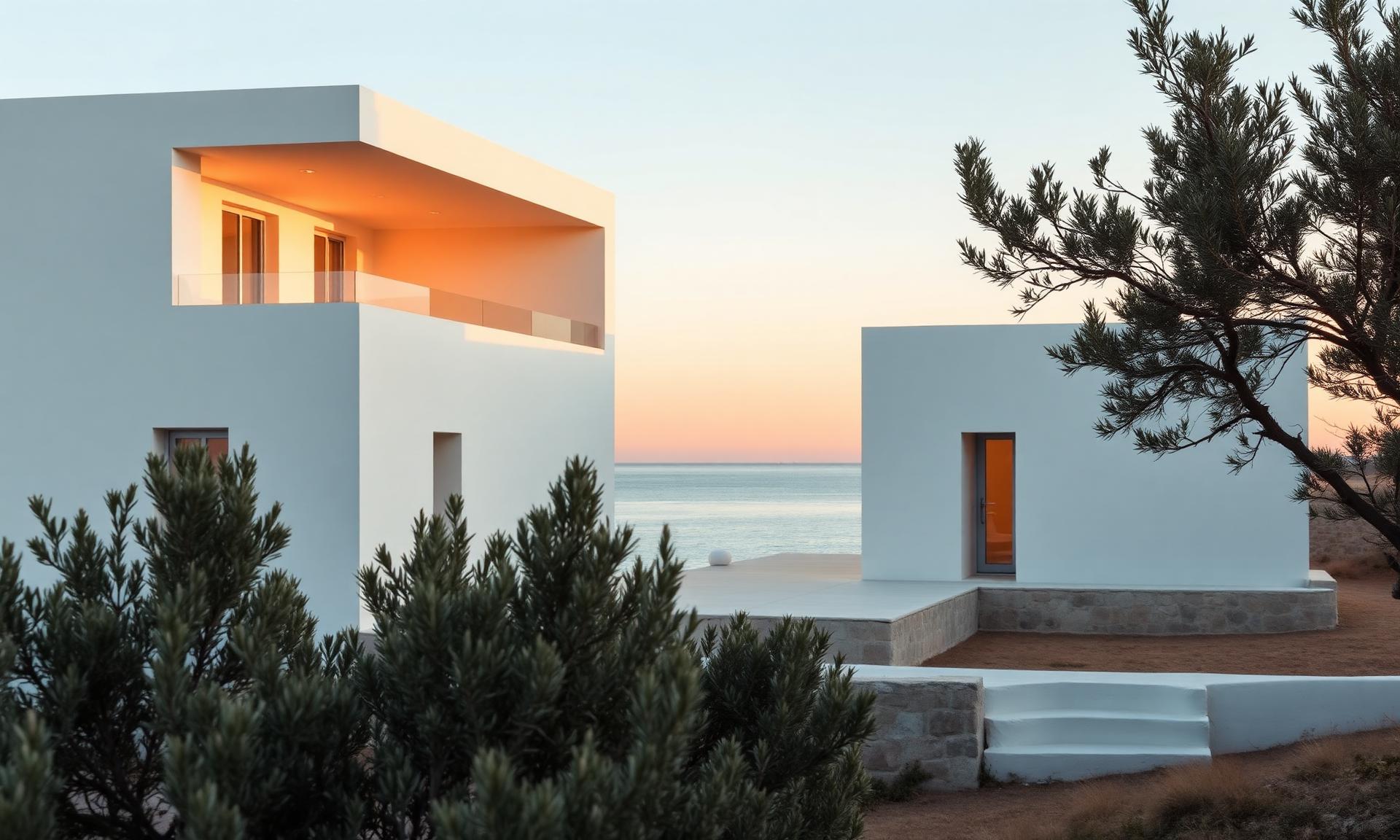 Greek residence overlooking the Aegean